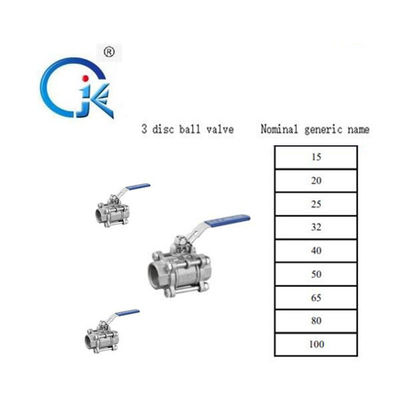 SS304 Stainless Steel 2pc Ball Valve Female Sanitary Thread BSP NPT Thread 1/2 Inci