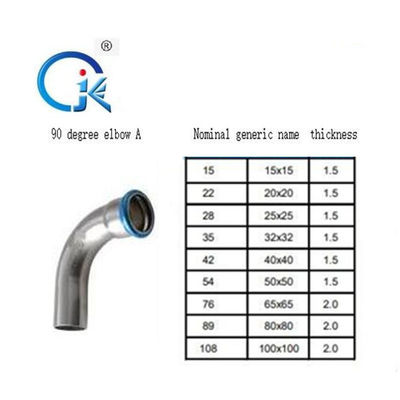 304 Stainless Steel 90 Derajat Siku Konektor Berulir Nikel Laki-laki Perempuan Putih