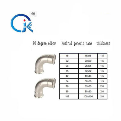 Compression Push Fit Fitting Pipa Stainless Steel Konektor Profil 1.6MPa V Berulir