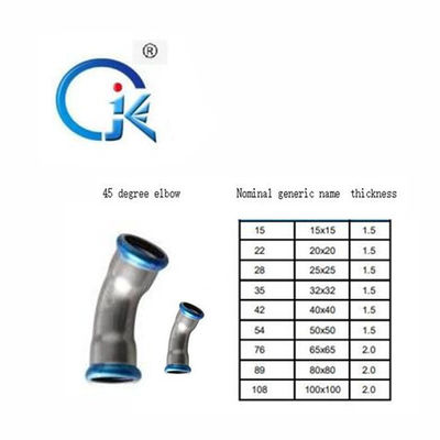M Type V Profile Press Fitting Siku 45 316L Stainless Steel 304 Fitting Untuk Plumbing