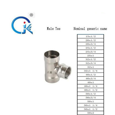 Tee Shape V Press Fittings Carbon Steel Nikel White Surface Polishing