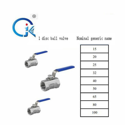 Internal Round Thread Handle Lock Melalui Ball Valve 316 Stainless Steel