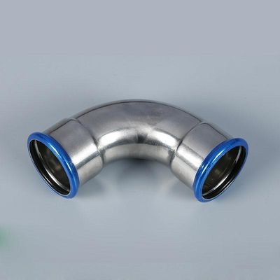 Compression Push Fit Fitting Pipa Stainless Steel Konektor Profil 1.6MPa V Berulir