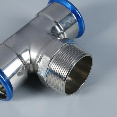 Forged M Profile Press Fittings 1.6MPa Tee Pipe Fittings Untuk Air / Minyak