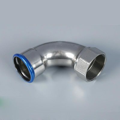 Fitting Press Baja Karbon Galvanis 2Mpa siku 90 °, ulir internal