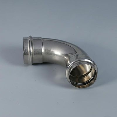 Fitting Pipa Stainless Steel Beralur DN50-DN300 Dengan Perawatan Pemolesan